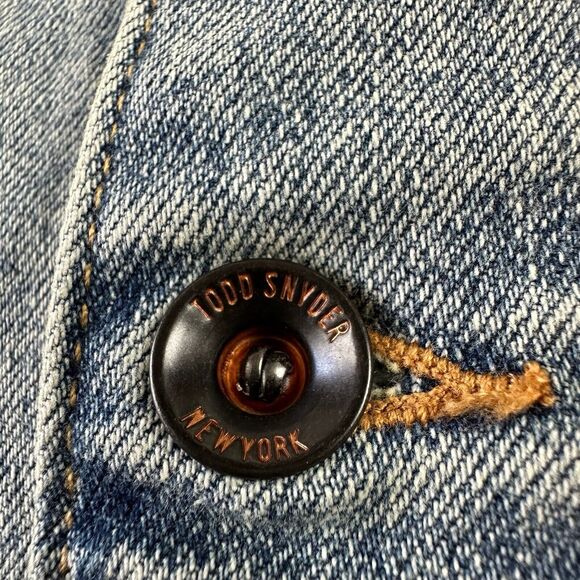 NWT Todd Snyder Faded Indigo Denim Jacket Blue Men's Size XL - Picture 7 of 12